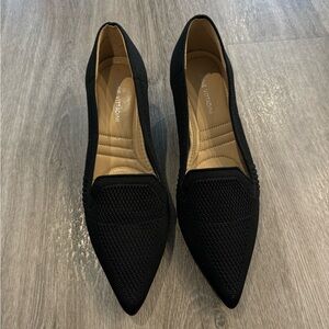 Adrienne Vittadini Kitten Heels Women Size 8.5 M Black Professional Office Shoes